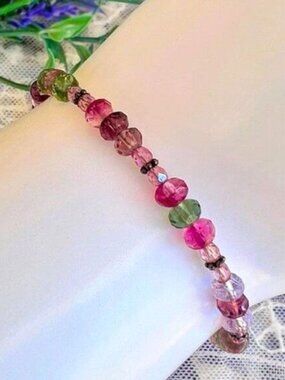 Dainty Vintage Gemstone Bracelet 925